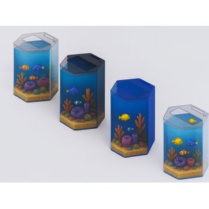 ProStar Acrylic Aquariums Hexagon Fish Tank, Clear, 34-gal