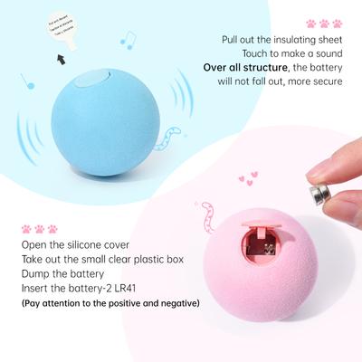 Show full view: EYS EVA Foam Stationary Sound & Catnip Ball Set Cat Toy, Blue, 3 count slide 4 of 9