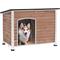 Show in main carousel: Aivituvin Wooden Heavy Duty Iron Frame Dog House, Light Brown, Medium slide 1 of 5