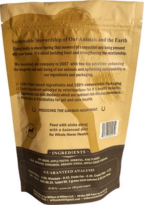 Show full view: Withers & Withers Organic Cinnamon Plant-Based & Sugar-Free Formula Horse Nutra-Treats, 16-oz bag slide 2 of 10