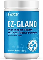 Pet MD EZ Gland Soft Chews for Dogs, 60 count