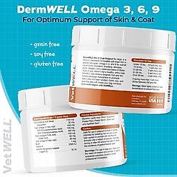 VetWELL DermWell Omega 3 6 9 Soft Chew Supplement for Dogs, 60 count slide 2 of 7