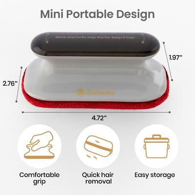 Show full view: Delomo Portable Pet Hair Removal Tool for Car, Gray slide 7 of 7