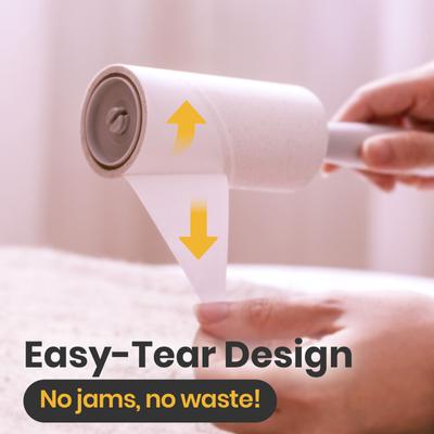 Show full view: Delomo Pet Lint Roller for Clothes, Yellow, 1000 sheets (5 Rollers + 5 Refills) slide 8 of 9