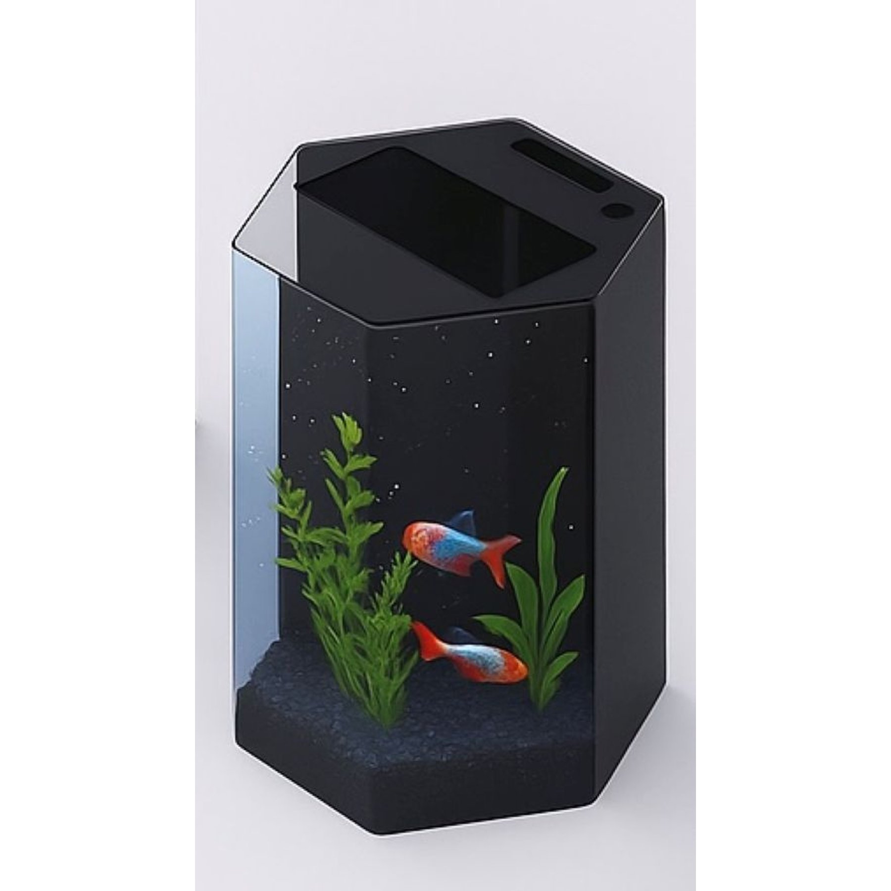ProStar Acrylic Aquariums Hexagon Fish Tank, Black, 34-gal
