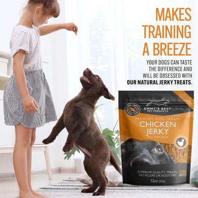 Show full view: Emmy's Best Pet Products Premium Chicken Jerky Dog Treats, 32-oz bag slide 4 of 9
