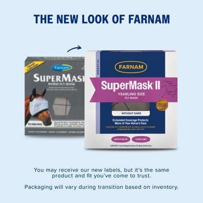 Show full view: Farnam SuperMask II Horse Fly Mask Classic Collection, Color Varies, Yearling slide 2 of 10