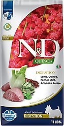Farmina N&D Quinoa Canine Adult Digestion Lamb, Fennel & Arctic Mint Dry Dog Food, 11-lb bag