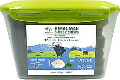 Pawfect Himalayan Cheese Bars Mint Dog Chews, Large, 10 count
