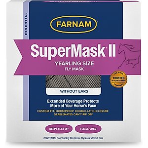 Farnam SuperMask II Horse Fly Mask Classic Collection, Color Varies, Yearling