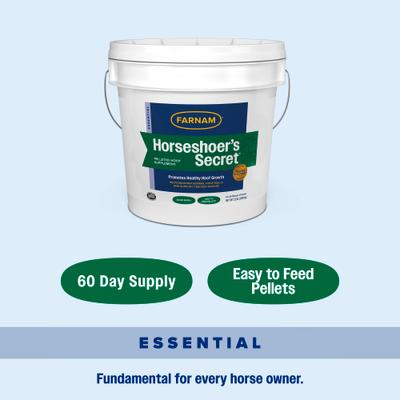 Show full view: Farnam Horseshoer's Secret Pelleted Hoof Supplement, 22-lb bucket, 60 Day Supply slide 3 of 4