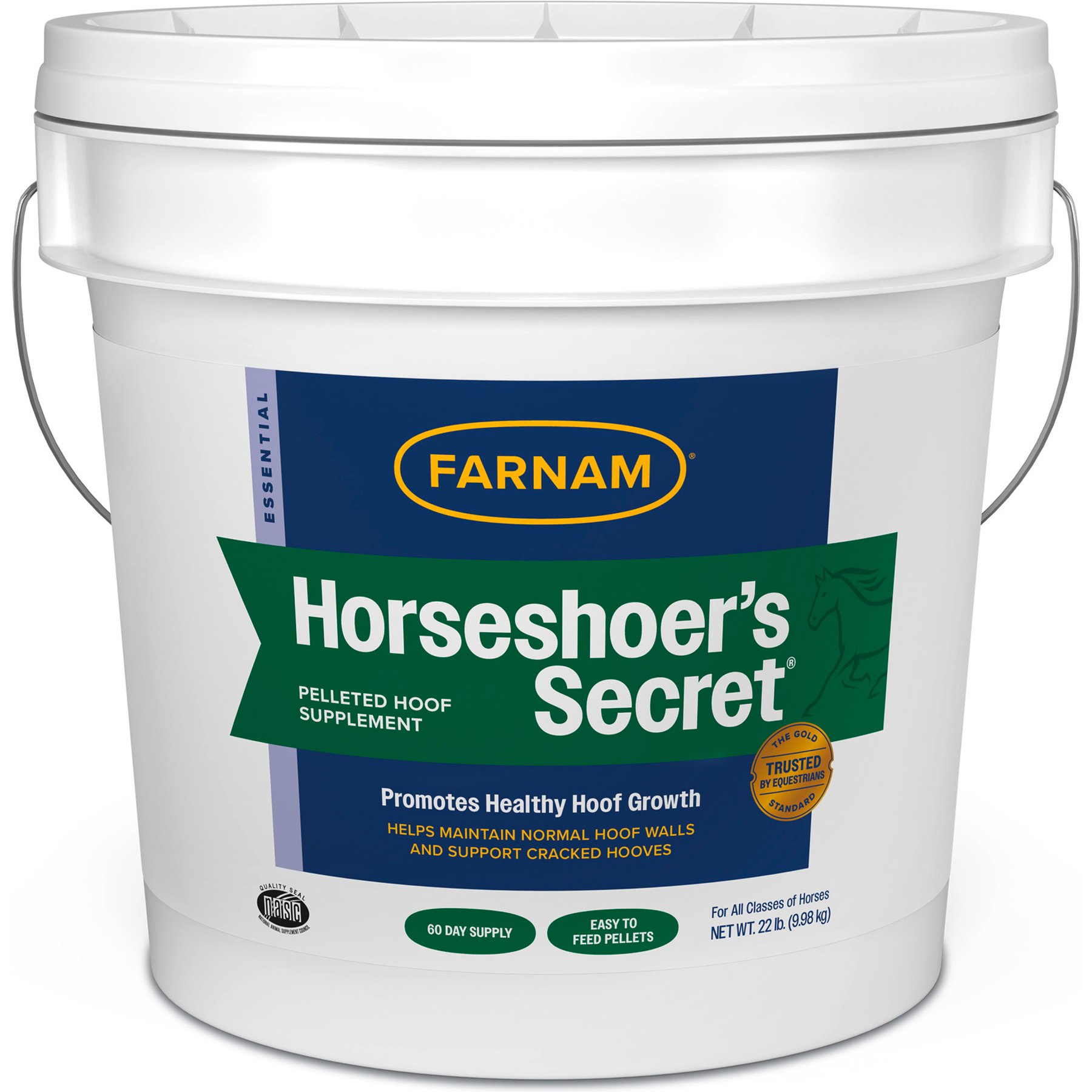 Farnam Horseshoer's Secret Pelleted Hoof Supplement, 22-lb bucket, 60 Day Supply