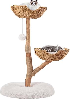 Show full view: Unipaws 41-in Real Wood Branch 2 Level Cat Tree slide 3 of 7