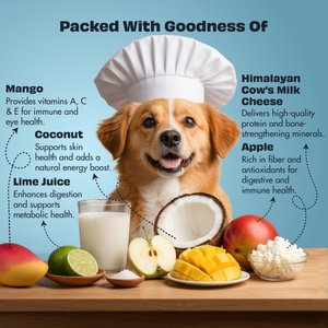 Pawfect Himalayan Cheese Bars Mixed Fruit Dog Chews, Medium, 10 count