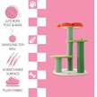 Show in main carousel: THE LICKER STORE Poppy Modern 29-in 3-Tier Jute Flower with Dangling Toy Cat Tree, Orange/Green slide 3 of 10