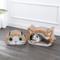 Show in main carousel: THE LICKER STORE Opal Modern Cat Head 19-in Cardboard 2-in-1 Cat Cave Scratcher with Bell Toys & Catnip, Orange/Blue slide 9 of 10