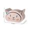 Show in main carousel: THE LICKER STORE Opal Modern Cat Head 19-in Cardboard 2-in-1 Cat Cave Scratcher with Bell Toys & Catnip, Cream/Peach slide 4 of 9