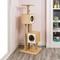 Show in main carousel: THE LICKER STORE Sawyer Minimalist 56-in 3-Tier Jute Cat Tree & Condo, Brown/White slide 8 of 9