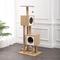 Show in main carousel: THE LICKER STORE Sawyer Minimalist 56-in 3-Tier Jute Cat Tree & Condo, Brown/White slide 7 of 9