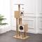 Show in main carousel: THE LICKER STORE Sawyer Minimalist 56-in 3-Tier Jute Cat Tree & Condo, Brown/White slide 2 of 9