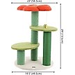 Show in main carousel: THE LICKER STORE Poppy Modern 29-in 3-Tier Jute Flower with Dangling Toy Cat Tree, Orange/Green slide 4 of 10