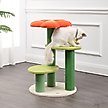 Show in main carousel: THE LICKER STORE Poppy Modern 29-in 3-Tier Jute Flower with Dangling Toy Cat Tree, Orange/Green slide 8 of 10