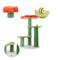 Show in main carousel: THE LICKER STORE Poppy Modern 29-in 3-Tier Jute Flower with Dangling Toy Cat Tree, Orange/Green slide 5 of 10