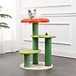 Show in main carousel: THE LICKER STORE Poppy Modern 29-in 3-Tier Jute Flower with Dangling Toy Cat Tree, Orange/Green slide 7 of 10