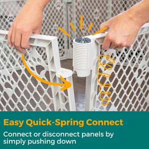 MyPet Paws Petyard 6-Panel Dog Excerise Pen, Gray