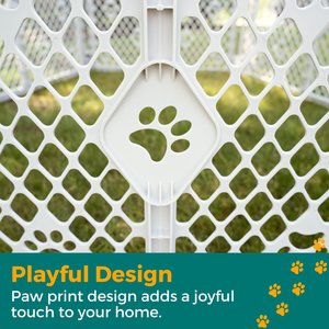 MyPet Paws Petyard 6-Panel Dog Excerise Pen, Gray