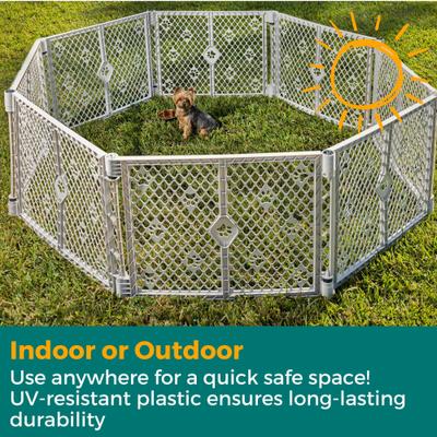 Show full view: MyPet Paws Petyard 8-Panel Dog Exercise Pen, Gray slide 9 of 11