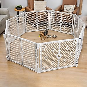 MyPet Paws Petyard 8-Panel Dog Exercise Pen, Gray