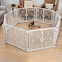 MyPet Paws Petyard 8-Panel Dog Exercise Pen, Gray