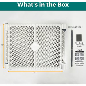 MyPet Petyard Plus 4-Panel Dog Exercise Pen, Gray