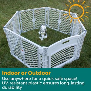 MyPet Petyard Plus Exercise Pen with Large Door Dog Pen, Gray