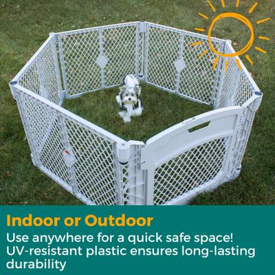 Show full view: MyPet Petyard Plus Exercise Pen with Large Door Dog Pen, Gray slide 8 of 12