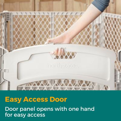 Show full view: MyPet Petyard Plus Exercise Pen with Large Door Dog Pen, Gray slide 4 of 12