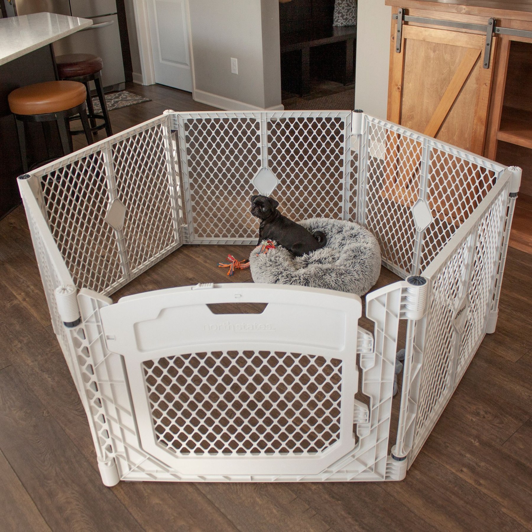 MyPet Petyard Plus Exercise Pen with Large Door Dog Pen, Gray