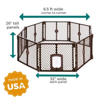 Show full view: MyPet 8-Panel Petyard Passage Plastic Dog Pen, Brown slide 9 of 13