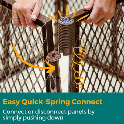 Show full view: MyPet 8-Panel Petyard Passage Plastic Dog Pen, Brown slide 7 of 13