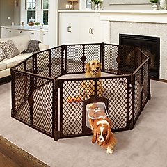 MyPet 8-Panel Petyard Passage Plastic Dog Pen, Brown