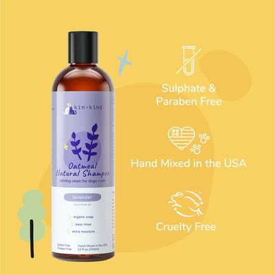 Show full view: kin+kind Oatmeal Natural Lavender Dog Shampoo, 12-fl oz bottle slide 4 of 6