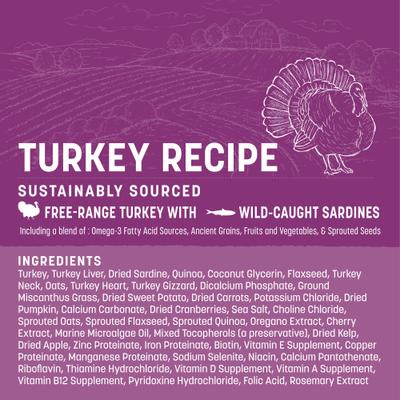 Show full view: Earth Animal Wisdom Air-Dried Turkey Recipe Premium Natural Dog Food, 2-lb bag + No-Hide Stix Long Lasting Natural Rawhide Alternative Beef Recipe Chew Dog & Cat Treat Sticks, 10 count slide 5 of 9