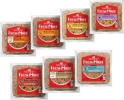 Stella & Chewy's FreshMade Frozen Fresh Dog Food Variety Pack, 16-oz pouches: High-Protein Beef, Barley & Turkey + Grain-Free Beefy-Licious + Grain-Free Chick-a-Lick'n + Grain-Free Gobblin' Good + Grain-Free Meat-a-Palooza + High Protein Pork & Quinoa + Grain-Free Savory Sea