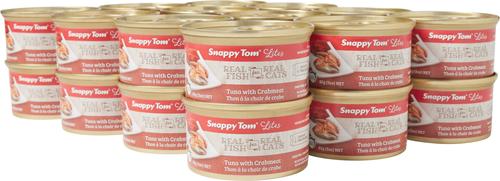 Show full view: Snappy Tom Lites Tuna with Crabmeat Canned Cat Food, 3-oz can, case of 24 slide 4 of 6