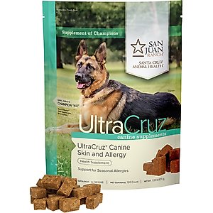 UltraCruz Skin & Allergy Dog Supplement, 120 count
