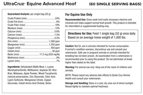 Show full view: UltraCruz Advanced Hoof Support Pellets Horse Supplement, 60 Day Singles slide 2 of 4