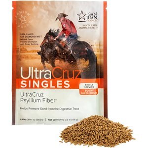 UltraCruz Psyllium Fiber Digestive Pellets Horse Supplement, 60 Day Singles