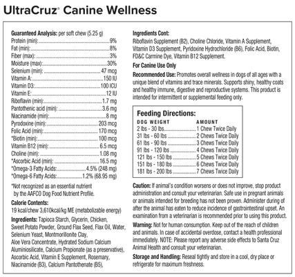 Show full view: UltraCruz Wellness Dog Supplement, 120 count slide 3 of 6