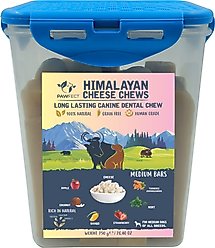 Pawfect Himalayan Cheese Bars Mixed Fruit Dog Chews, Medium, 10 count